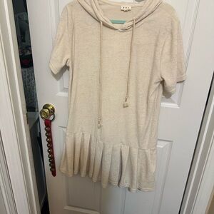 POL Cream Hooded Tennis Dress - LARGE